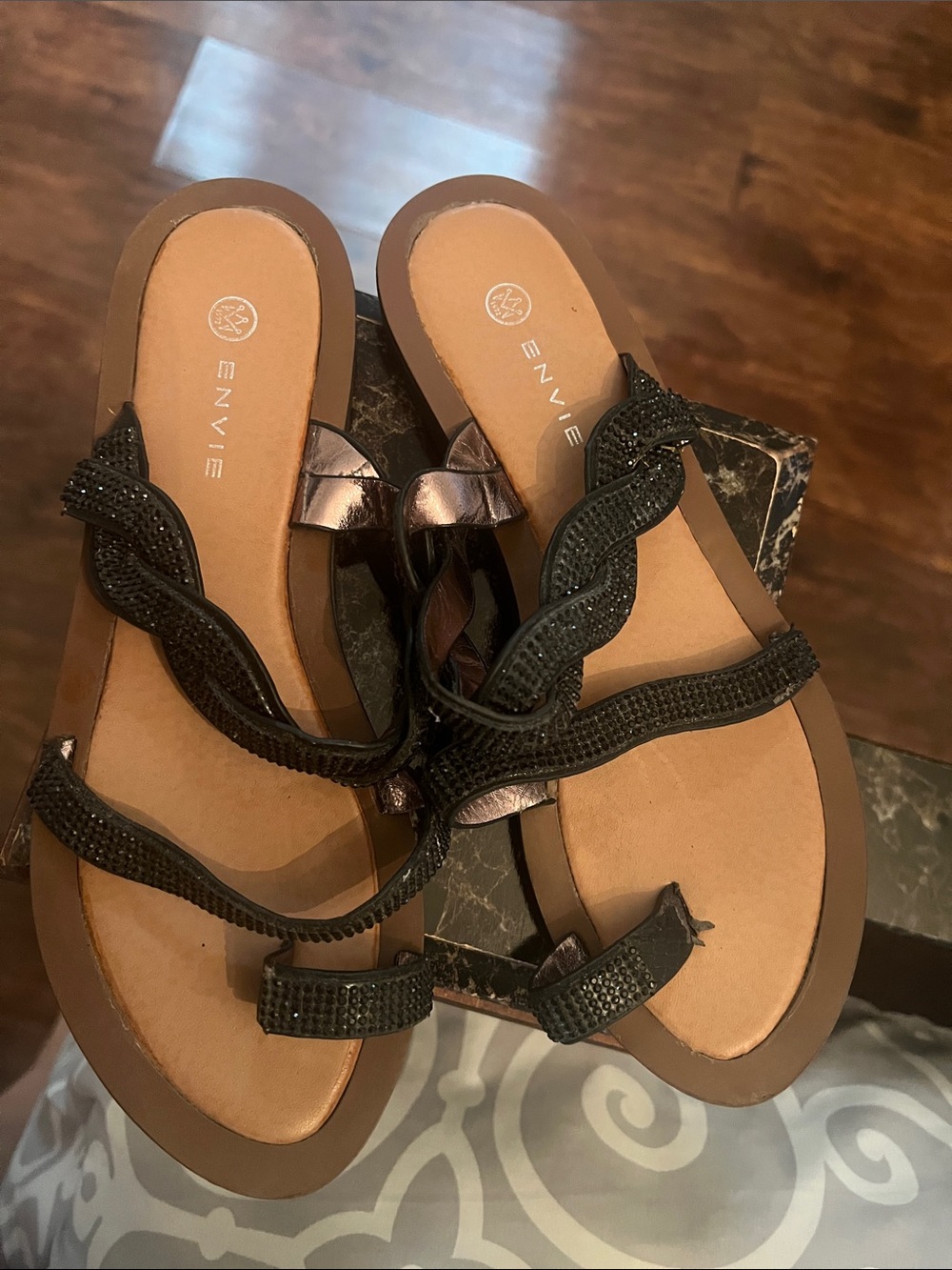 Envie Embellished Women's Slide Sandals size 8
